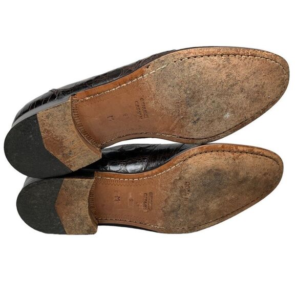 Cole Haan Dark Brown Genuine Crocodile Loafers - Picture 11 of 12